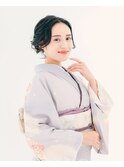 訪問着ヘアスタイル、お宮参り、753母