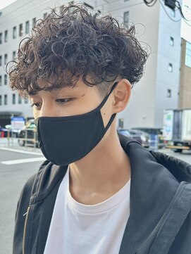 オーガニック アトリエ 大宮(organic+atelier) メンズ波巻きスパイラルパーマプードルパーマコンマヘアツーブロ