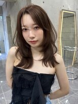 サイン 渋谷(SIGN)&nbsp;韓国ヘアーハッシュカットレイヤーカットグレージュブリーチ無し