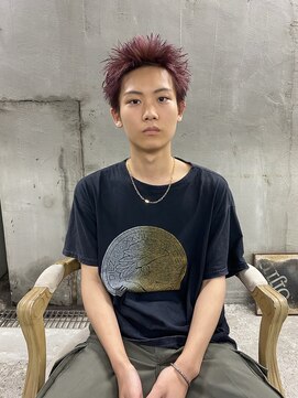 ロイジー(roijir) スパイキーショート×ワインレッドカラー