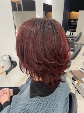 クララ バイ マニスオブヘアー(CLALA by Manis of hair) 髪質改善/チェリーレッド/ミディアムレイヤー