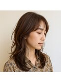 セミロングレイヤースタイル　20代 30代 40代 50代 60代
