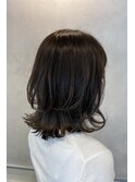 外ハネミディアムふんわりレイヤー◎