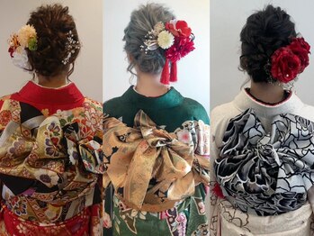 アフェクトクロス JR八尾(affect X)の写真/【八尾駅で本格着付け熟練の技術を持つ着付け専門スタッフ在籍の高技術サロン◎早朝対応もご相談ください