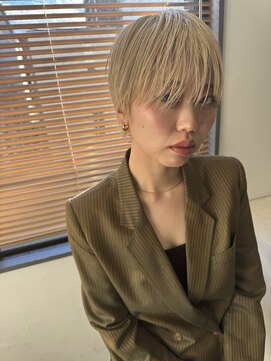 イフ 高崎本店(Ifh) マッシュショート×ホワイトブロンド【高崎】