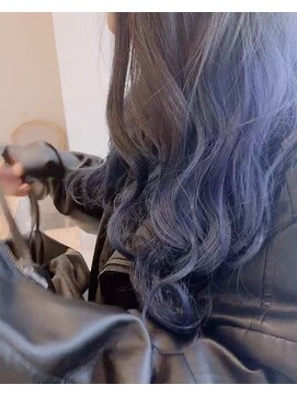 バレッタ (Barrette) グラデーション×ネイビーブルー