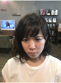 ルージィなカールでのばしかけミディ