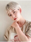 コンパクトショート×プラチナブロンド　8
