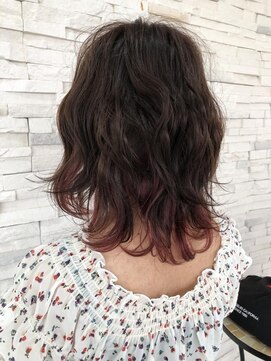 デビュー ヘアーメイク ソフトコントラストインナーカラー