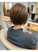 大人向け上品な美人ショート20代30代40代向け透明感ベージュ