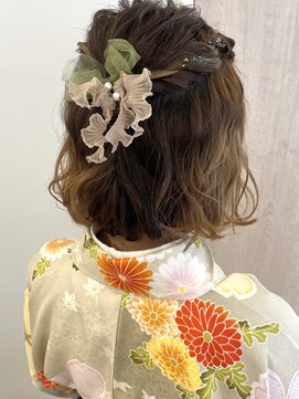 シュピネ(choupinet) 卒業式ふわリボンハーフアップ