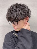 波巻きパーマ　メンズ　名古屋　眉毛　短髪