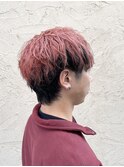 ツートンカラー×波巻きパーマ