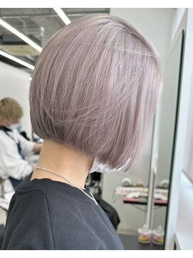 リノート バイ エゴル 名古屋(LINOET by ENGOL) 保存必須【海外風ハイトーンボブ】パールグレージュカラー