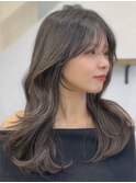 韓国風レイヤーカット内巻きスタイル/顔周りカット/レイヤー