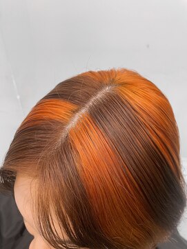 ヴァーディ オモテサンドウ(Vardy omotesando) orange/デザインカラー ローライト ツートン