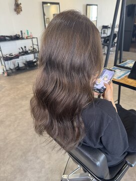 ナンバー(number+) 20代30代30代グレージュ髪質改善カラー透明感