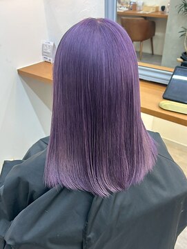 リアン(Lien) 透明感パープルアッシュ/艶髪/ミディアム/ストレート