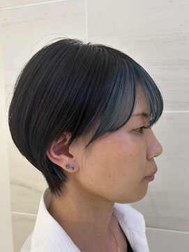 ピークアブー 表参道(PEEK-A-BOO) 丸みショート×デザインカラー