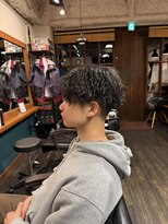 ヴァンガードマン 早稲田(vanguardman)&nbsp;縦落ちツイストスパイラルパーマスタイル