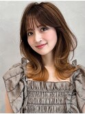 くびれヘア大人可愛い大人ガーリーセミディワンカールモテ髪