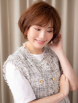 カバーヘアアンドスパ ブリス 浦和(COVER HAIR&SPA bliss) ミルクティーベージュブリーチなしひし形ショートボブ30代40代X
