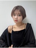 大人丸みショートフレンチショートひし形ベージュK20260618R