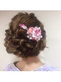 まとめ髪 編み込み ヘアアレンジ