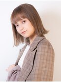 ミルクティベージュ×外ハネボブ
