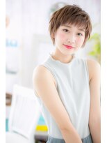カジュアル＆色っぽいフレンチガーリーオン眉マッシュヘアc1