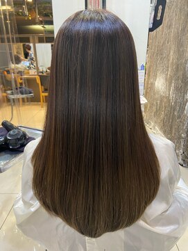 ヘアリゾートエーアイ 高田馬場店(hair resort Ai) 20代30代40代マロンベージュ/Aラインボブ/かきあげ[高田馬場駅]