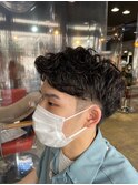 爽やかツーブロック刈り上げ束感アップバング