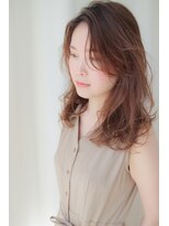 フラワー 六甲道(flower) 大人カジュアル　アップバング×艶クリアピンクカラー