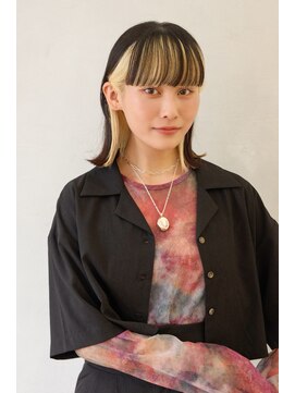 リトル ソルト 渋谷(little×salt) 前髪重めのインナーカラースタイル