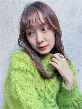 オーブ ヘアー ライカ 福島2号店(AUBE HAIR raika) 20代・30代_顔回りレイヤー_セミロングストレート