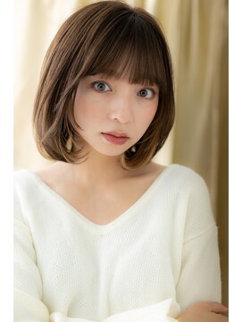 カバーヘア ブリス 川口(COVER HAIR bliss) ショコラアッシュバイカラーうるツヤ大人ボブZ川口20代30代40代