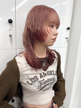 ジルスタジオ(JILL STUDIO) JILL STUDIO 狐カラー×ツートーン×エンドカラー×ロングウルフ