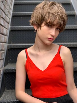 オースティン 調布アミックス(AUSTIN) 大人かわいい前髪セシルカットココアブラウンフリンジウェーブ