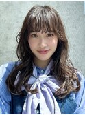 デジタルパーマレイヤーカット顔周り前髪ミディアムロング/池袋