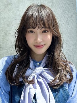 ロンドアンメゾン 原宿(Lond un Maison.) デジタルパーマレイヤーカット顔周り前髪ミディアムロング/原宿