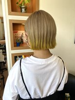 シャンプーボーイ ヒノ(SHAMPOO BOY Hino)&nbsp;ベージュ×裾イエロー