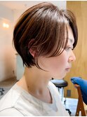 【小顔似合わせ】30代40代前髪あり丸みくびれショート7