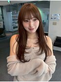 ツヤ髪透明感外ハネミディレイヤー似合わせカット
