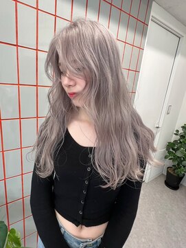 ペレ 渋谷(PELE) ホワイトグレージュ/デジタルパーマ/チェリーブラウン/渋谷