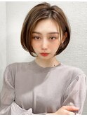 30代40代小顔に見えるひし形シルエットボブ