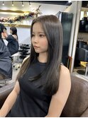 アッシュブラウン　ダークカラー　ブリーチ無しカラー