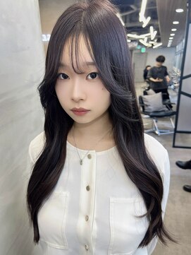 ジーナ 池袋(Zina) ダークラベンダー/韓国ヘアー/顔まわりレイヤー/池袋美容院