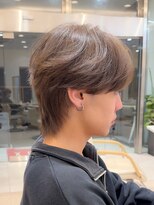 シュヴー 浦安店(CHEVEUX) センターパートウルフ ミルクティーベージュ ブリーチ
