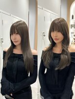 ジーナ 錦糸町(Zina) 透明感オリーブベージュ×レイヤーカット