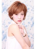ふんわりショートボブ/ミルクチョコレート/30代40代50代